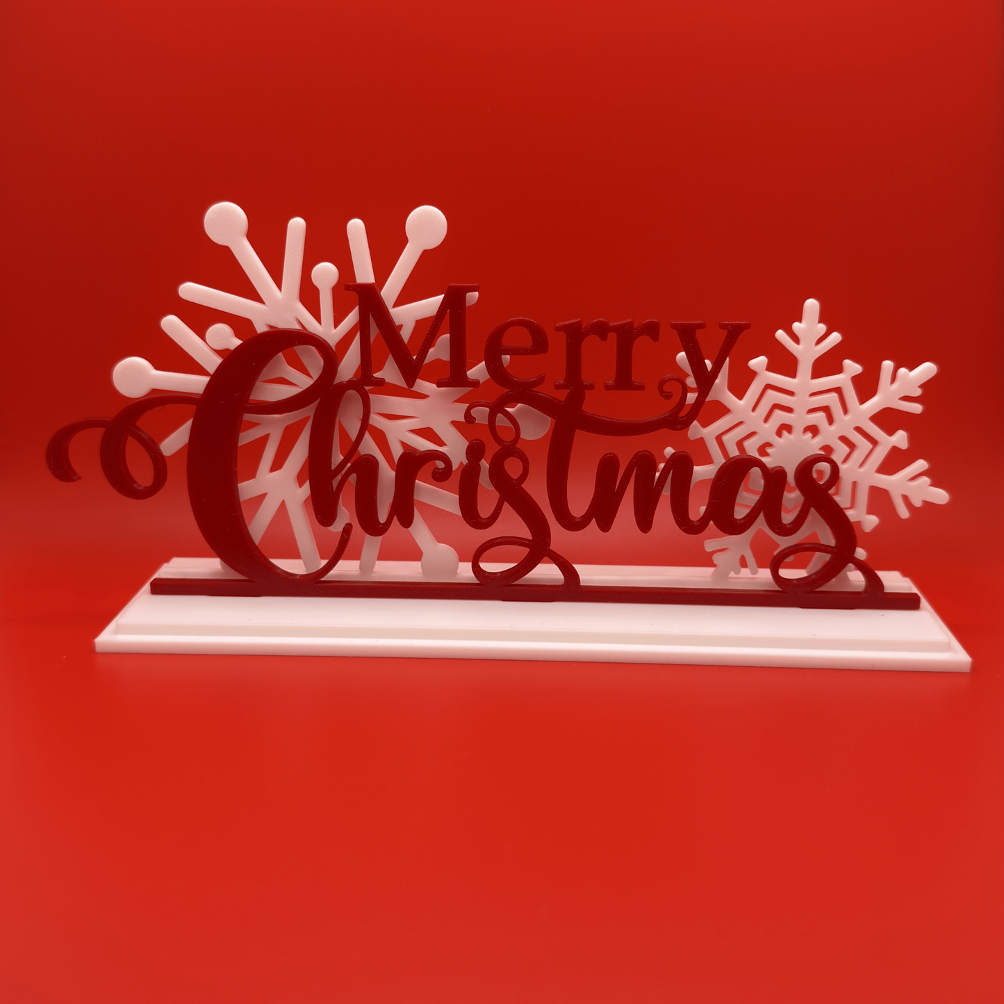Merry Christmas Deko Schild – Weihnachts Tischdeko – festliches Deko Schild für Weihnachten & Winter – Christmas Sign für Zuhause