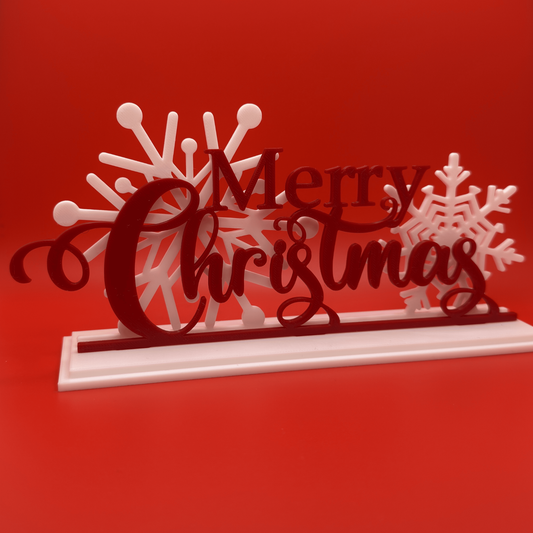 Merry Christmas Deko Schild – Weihnachts Tischdeko – festliches Deko Schild für Weihnachten & Winter – Christmas Sign für Zuhause