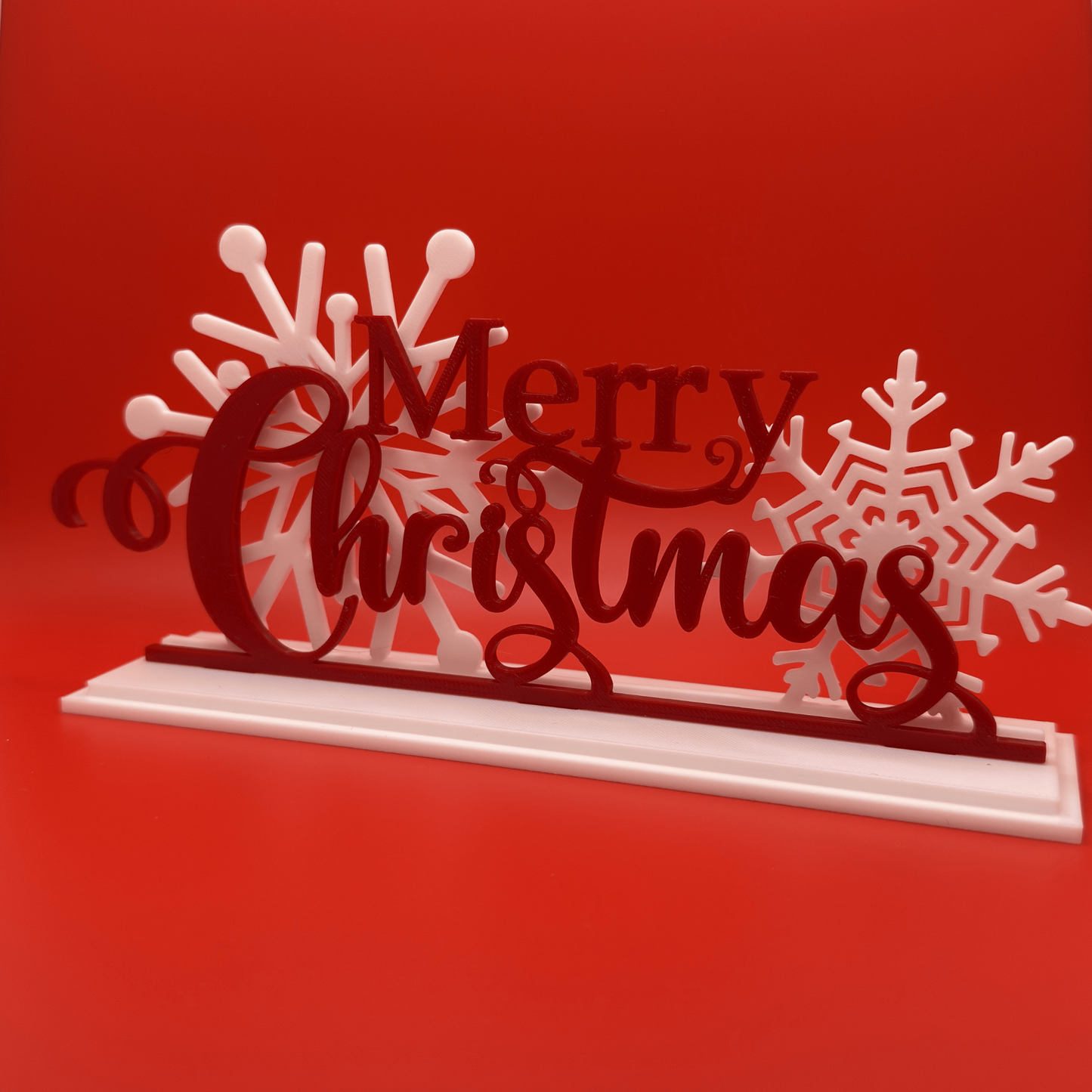 Merry Christmas Deko Schild – Weihnachts Tischdeko – festliches Deko Schild für Weihnachten & Winter – Christmas Sign für Zuhause