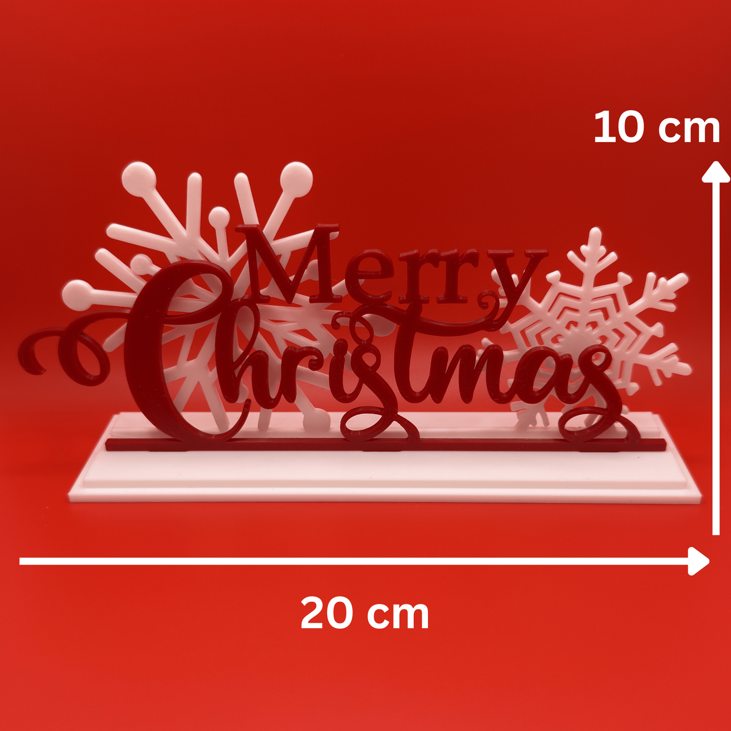 Merry Christmas Deko Schild – Weihnachts Tischdeko – festliches Deko Schild für Weihnachten & Winter – Christmas Sign für Zuhause