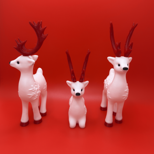 Rentier Set 3er – Weihnachtliche Deko - Snowflake Reindeer – Weihnachtsdeko Figur – Winter Tischdeko & Xmas Dekoration für Zuhause